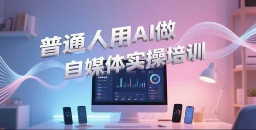 普通人用AI做自媒体实操培训,普通人一个人用ai做自媒体,视频制作、短视频引流、直播带货,轻松入门_拾壹资源网