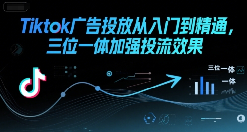 Tiktok广告投放从入门到精通,三位一体加强投流效果_拾壹资源网