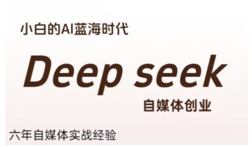 冰冰老师·普通人利用Deepseek自媒体创业，零基础友好，小白的AI蓝海时代_拾壹资源网