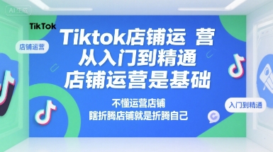 Tiktok店铺运营从入门到精通,店铺运营是基础,不懂运营店铺,瞎折腾店铺就是折腾自己_拾壹资源网
