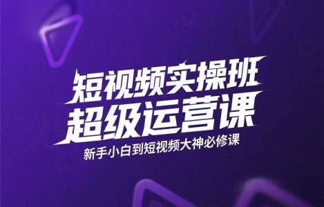 短视频实操班超级运营课,新手小白到短视频大神必修课程,剪辑-拍摄-运营-直播-变现_拾壹资源网