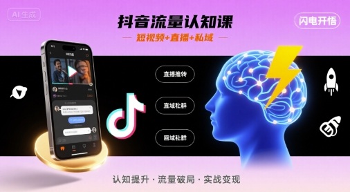 图片[1]_文涛老师-抖音流量认知课，短视频+直播+私域，认知提升，闪电开悟