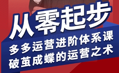 海神·拼多多运营进阶系统课,从零起步,多多运营进阶体系课,破茧成蝶的运营之术_拾壹资源网