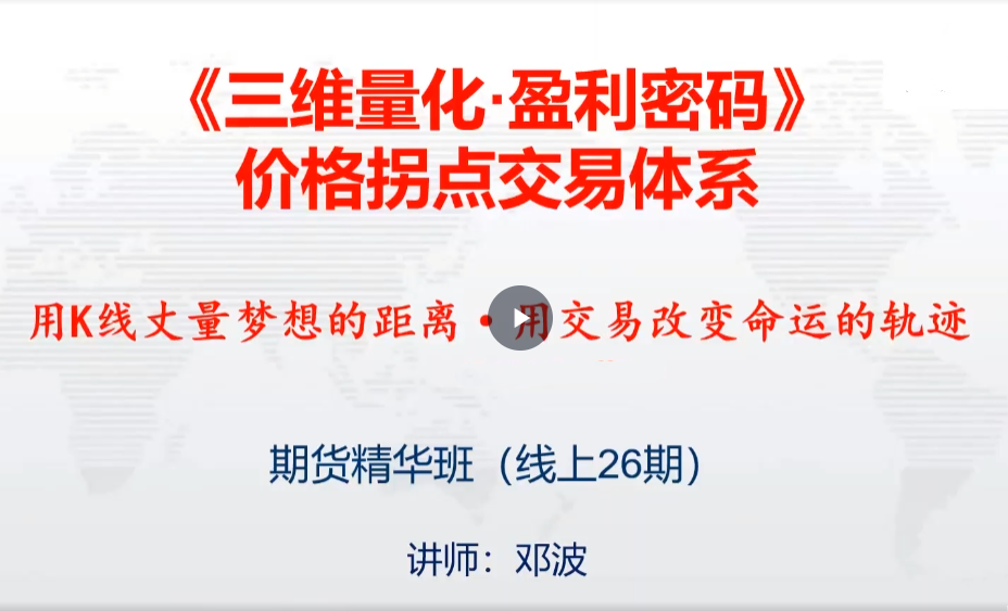 图片[1]_邓波k线赢家价格拐点交易体系 期货精华班第26期(25年5月)
