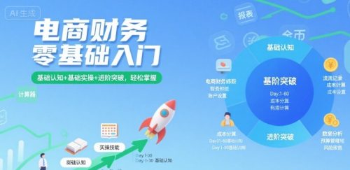 电商财务零基础入门,基础认知+基础实操+进阶突破,轻松掌握_拾壹资源网