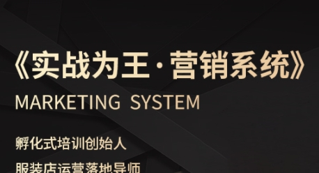 服装老板必修课《实战为王-营销系统》实现业绩被动式增长_拾壹资源网