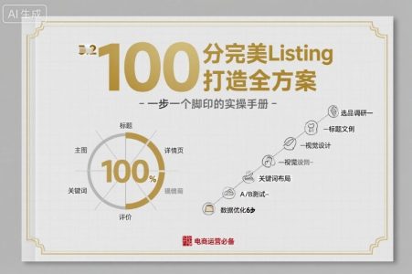 100分完美Listing打造全方案，想要完美listing必须是需要一步一个脚印的_拾壹资源网