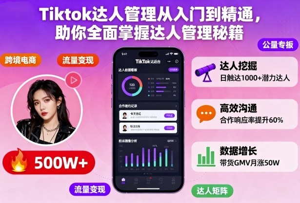 图片[1]_Tiktok达人管理从入门到精通，助你全面掌握达人管理秘籍