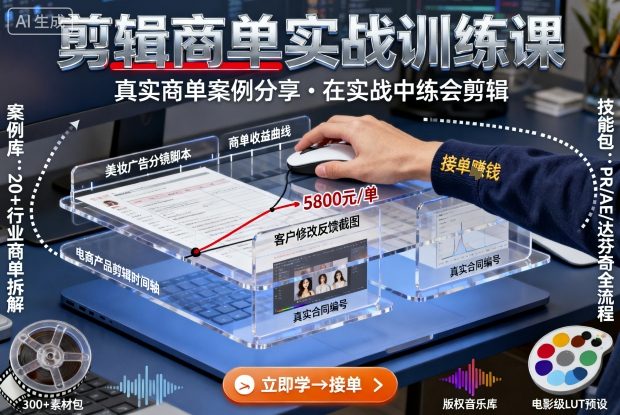 图片[1]_剪辑商单实战训练课，真实商单案例分享，在实战中练会剪辑