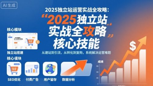 2025独立站运营实战全攻略，一站式掌握独立站运营核心技能_拾壹资源网