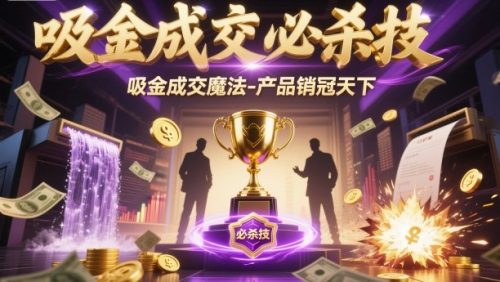 吸金成交必杀技，吸金成交魔法-产品销冠天下_拾壹资源网