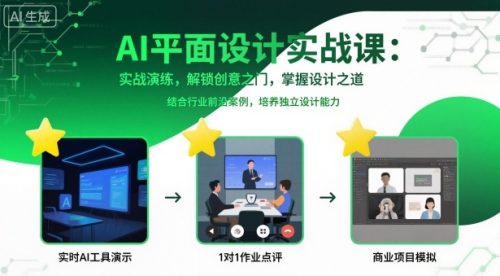 AI平面设计实战课，实战演练，解锁创意之门，掌握设计之道_拾壹资源网