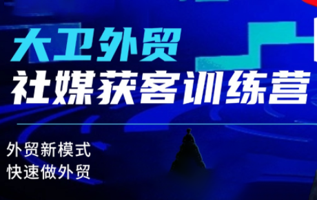 大卫老师·外贸社媒获客独家训练营，外贸新模式，快速做外贸_拾壹资源网