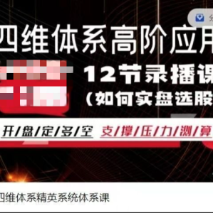 股笑涨-四维体系精英系统体系课_拾壹资源网