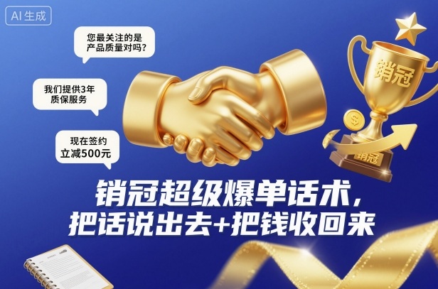 图片[1]_销冠超级爆单话术，把话说出去+把钱收回来