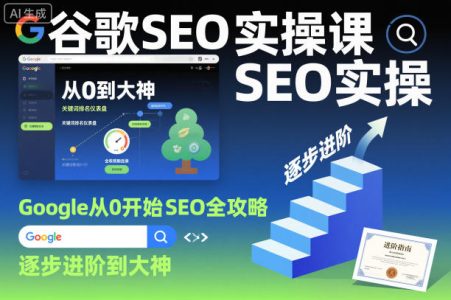 谷歌SEO实操课，Google从0开始SEO全攻略，逐步进阶到大神_拾壹资源网