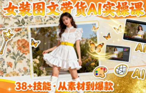 图片[1]_女装图文带货的AI实操课，覆盖38个实用技能，快速提升素材制作效率