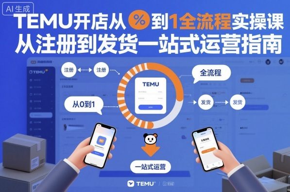 图片[1]_TEMU开店从0到1全流程实操课，从注册到发货一站式运营指南