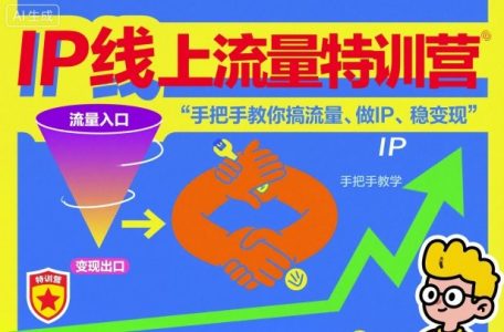 IP线上流量特训营，手把手教你搞流量、做IP、稳变现_拾壹资源网