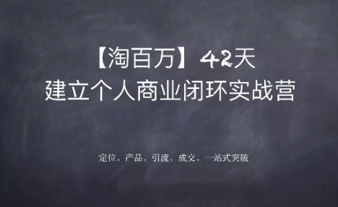 个人闭环实战营，为自己建立稳定变现的基础，全面建立你的商业逻辑思维_拾壹资源网