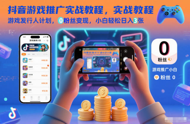 图片[1]_抖音游戏推广实战教程，游戏发行人计划，0粉丝变现，小白轻松日入3张