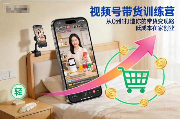 图片[1]_视频号带货训练营，从0到1打造你的带货变现路，低成本在家创业