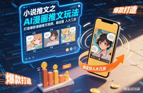 小说推文之AI漫画推文玩法,打造爆款漫画推文视频,稳定日入大几张_拾壹资源网