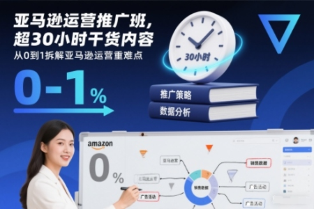 美迪·亚马逊运营推广班,超30小时干货内容,从0到1拆解亚马逊运营重难点_拾壹资源网