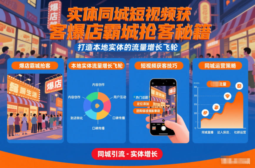 图片[1]_实体同城短视频获客爆店霸城抢客秘籍，打造本地实体的流量增长飞轮