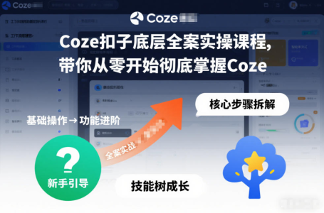 Coze扣子底层全案实操课程,带你从零开始彻底掌握Coze_拾壹资源网