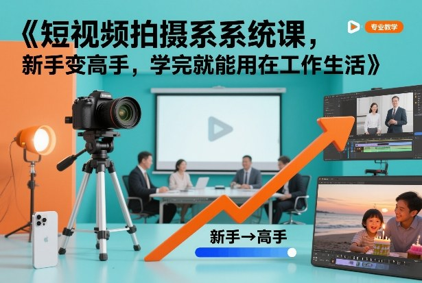 图片[1]_短视频拍摄系统课，新手变高手，学完就能用在工作生活