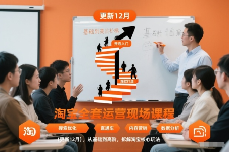 推易淘宝全套运营现场课程（更新26年1月），从基础到高阶，拆解淘宝核心玩法_拾壹资源网