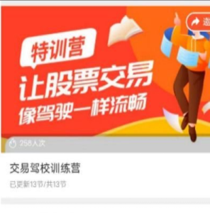 交易驾校训练营，让股票交易像驾驶一样流畅_拾壹资源网
