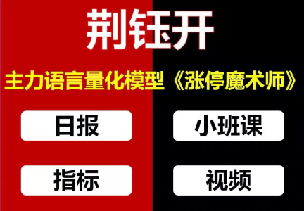 荆钰开主力语言量化模型《涨停魔术师》擒龙特训小班课+资料指标_拾壹资源网