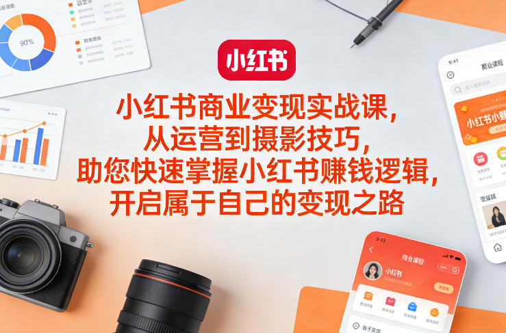 图片[1]_小红书商业变现实战课，从运营到摄影技巧，助您快速掌握小红书賺钱逻辑，开启属于自己的变现之路