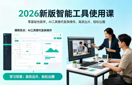 2026新版智能工具使用课，零基础也能学，用AI工具替代复杂操作，高效出片、轻松出圈_拾壹资源网
