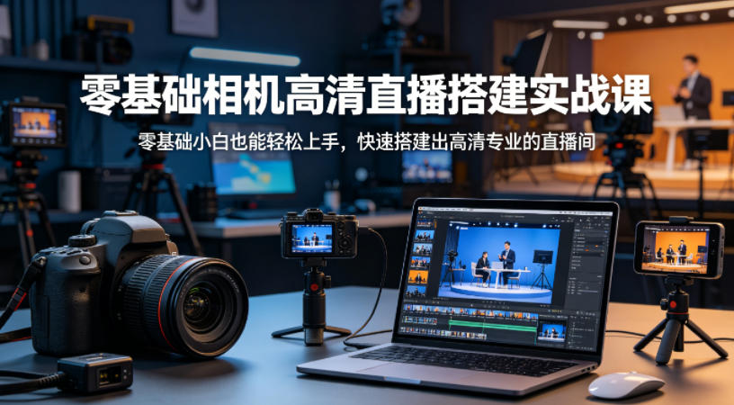 图片[1]_零基础相机高清直播间搭建实战课，小白也能轻松上手，快速搭建出高清专业的直播间
