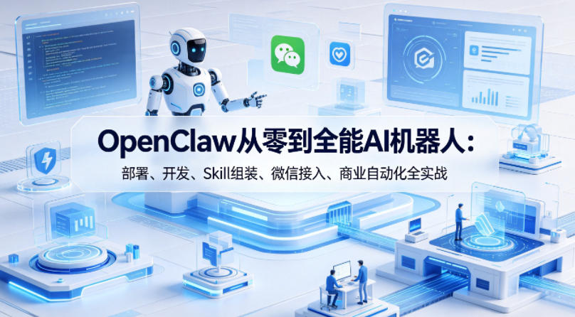 图片[1]_OpenClaw从零到全能AI机器人：部署、开发、Skill组装、微信接入、商业自动化全实战