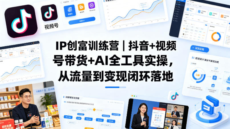 图片[1]_IP创富训练营｜抖音+视频号带货+AI全工具实操，从流量到变现闭环落地