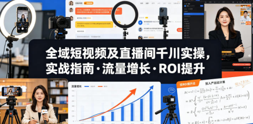 全域短视频及直播间千川实操，实战指南·流量增长·ROI提升_拾壹资源网