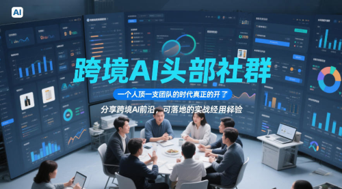 跨境AI头部社群，一个人顶一支团队的时代真正的开始了，分享跨境AI前沿，可落地的实战经验（更新3月）_拾壹资源网