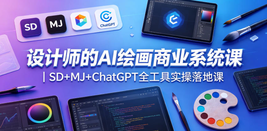 图片[1]_设计师的AI绘画商业系统课｜SD+MJ+ChatGPT全工具实操落地课