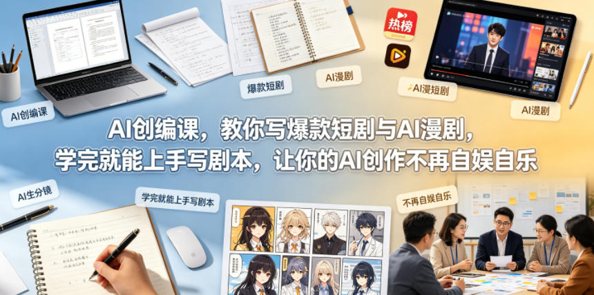 图片[1]_AI创编课，教你写爆款短剧与AI漫剧，学完就能上手写剧本，让你的AI创作不再自娱自乐