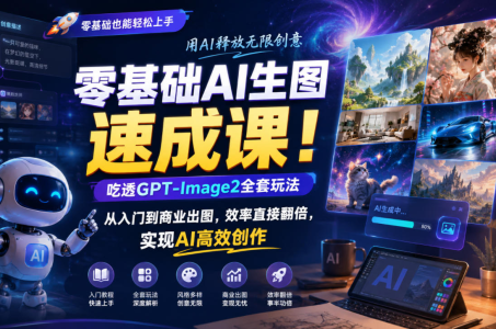 零基础AI生图速成课！吃透GPT-Image2全套玩法，从入门到商业出图，效率直接翻倍，实现AI高效创作_拾壹资源网