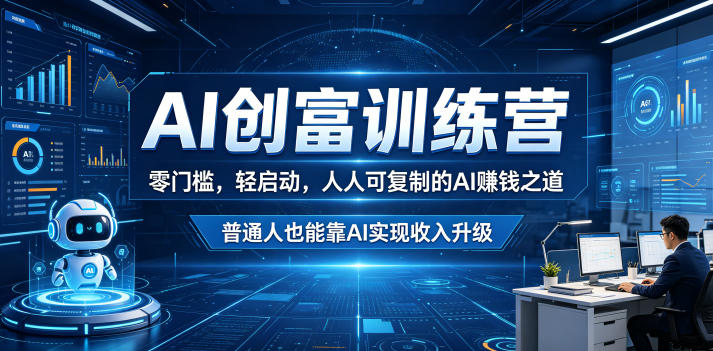 图片[1]_AI创富训练营，零门槛，轻启动，人人可复制的AI賺钱之道，普通人也能靠AI实现收入升级