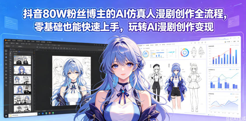 图片[1]_抖音80W粉丝博主的AI仿真人漫剧创作全流程，零基础也能快速上手，玩转AI漫剧创作变现