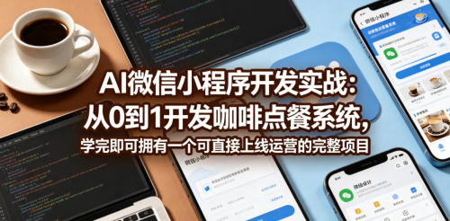 AI微信小程序开发实战：从0到1开发咖啡点餐系统，学完即可拥有一个可直接上线运营的完整项目_拾壹资源网