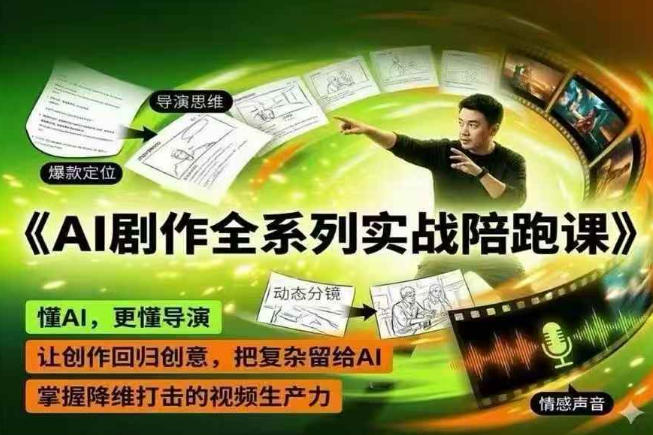 图片[1]_AI剧作全系列实战陪跑课，懂AI，更懂导演，让创作回归创意，把复杂留给AI，掌握降维打击的视频生产力