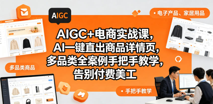 图片[1]_AIGC+电商实战课，AI一键直出商品详情页，多品类全案例手把手教学，告别付费美工