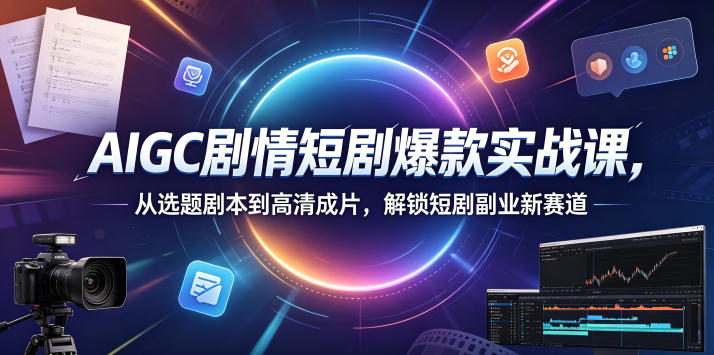 图片[1]_AIGC剧情短剧爆款实战课，从选题剧本到高清成片，解锁短剧副业新赛道